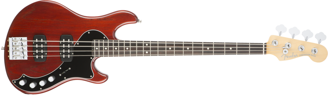 Fender American Elite Dimension Bass IV HH Cayenne Burst