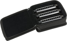 Load image into Gallery viewer, Fender Blues  Deluxe Harmonica 3 Pack C,G & A with Case