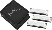 Load image into Gallery viewer, Fender Blues  Deluxe Harmonica 3 Pack C,G & A with Case