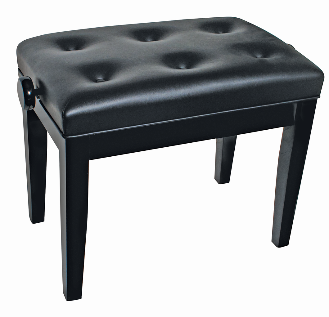 KTW13 Piano stool. Height adjustable wooden bench. Ebony