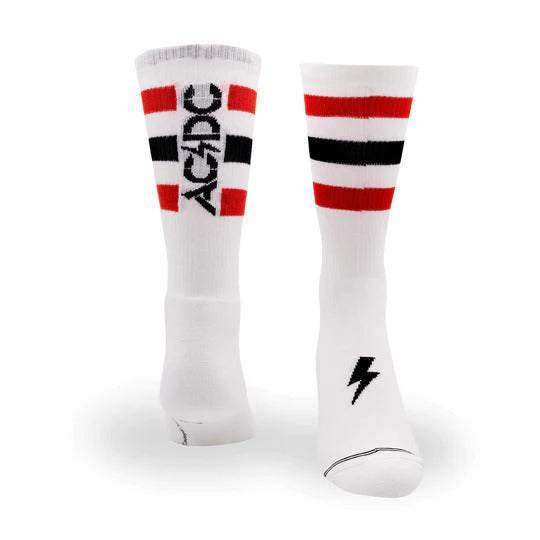 Perris AC/DC Socks WHT High Voltage - LRG