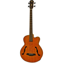 Load image into Gallery viewer, Aria FEB-F2M Elecord Series Medium Scale AC/EL Bass Guitar in Stained Brown - Acoustic Bass