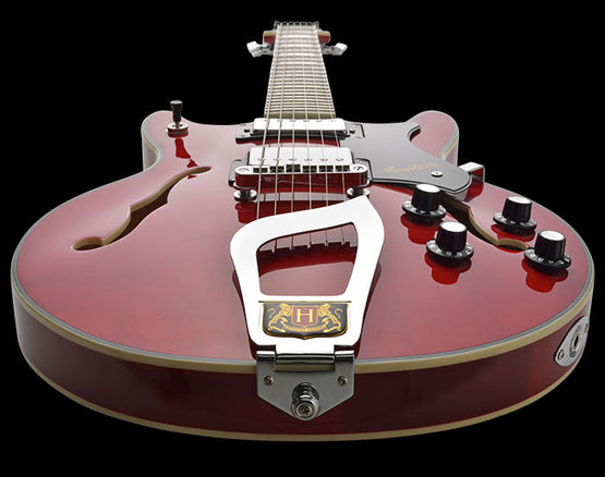 Hagstrom Alvar Cherry Trans w/CASE