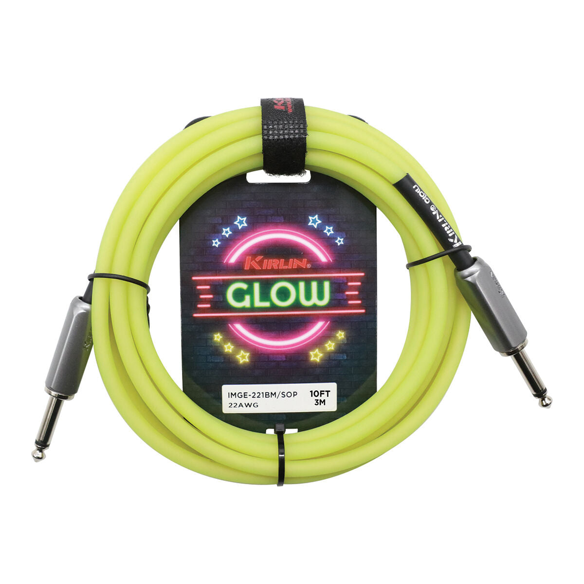 Kirlin 10ft Glow Yellow Guitar Cable