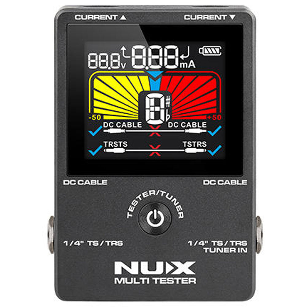 NU-X NMT-1 Professional Four-In-One Multi Tester Patch/DC Cable Tester, Current/Voltage Meter & Tuner
