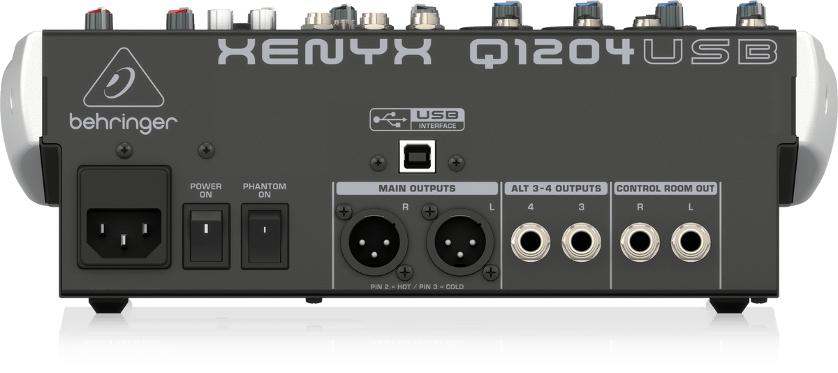 Behringer Xenyx Q1204USB Premium 12-Input, 2/2-Bus Mixer with USB/Audio Interface