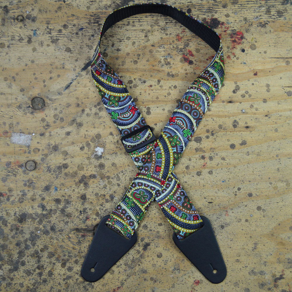 Colonial Leather RSI-20 Aboriginal Art Rag Strap - Butterflies Cycle of Life