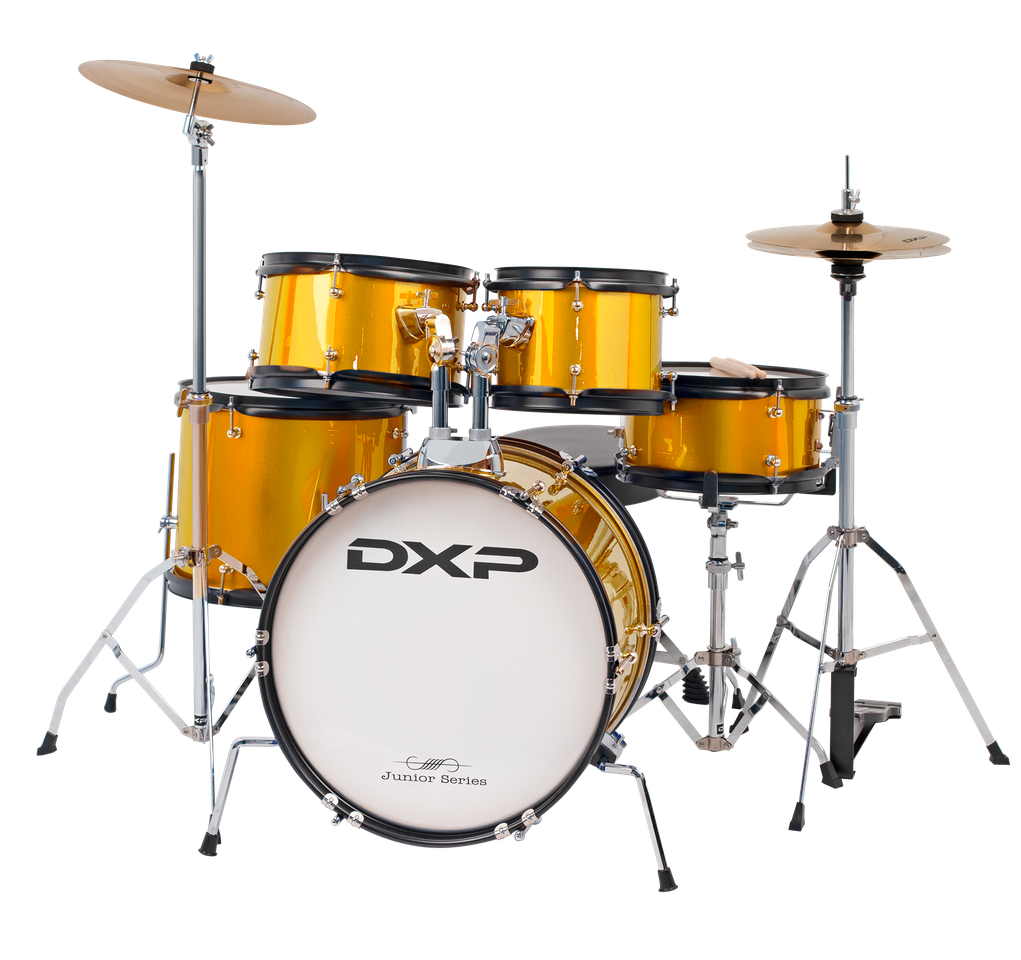 DXP Junior Series 5 Piece Drum Kit Gold Sparkle