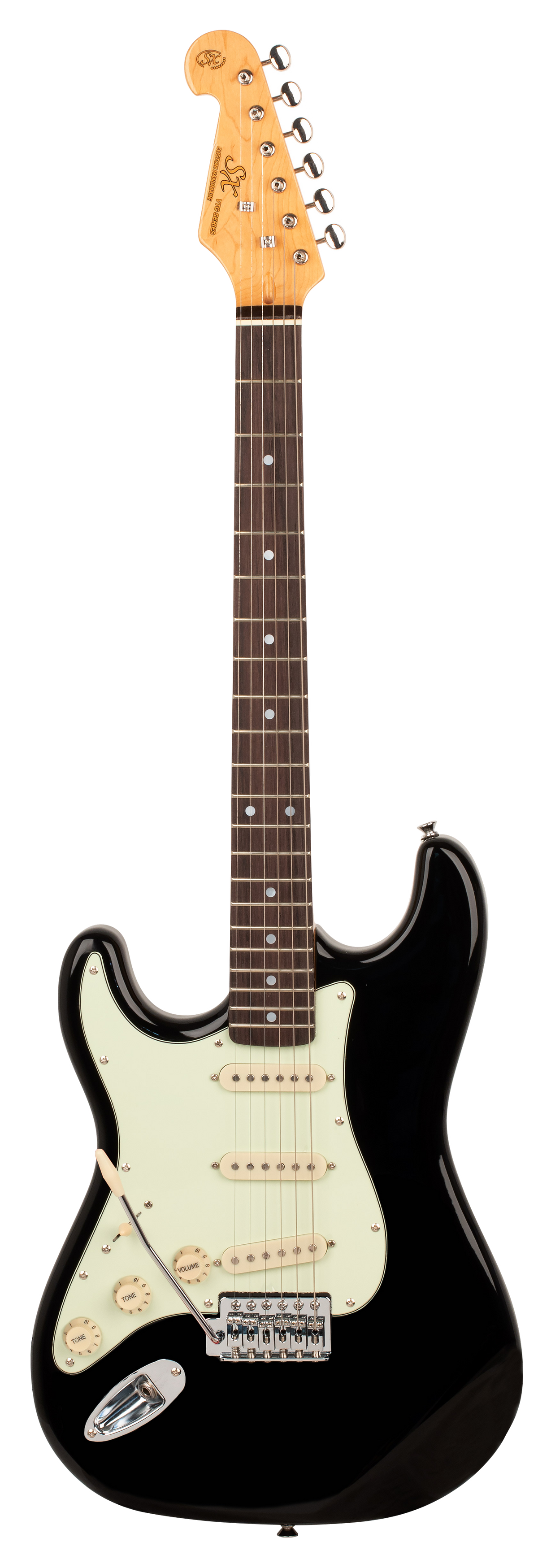 SX VINTAGE STYLE ELECTRIC GUITAR Left Hand Black