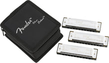 Load image into Gallery viewer, Fender Blues  Deluxe Harmonica 3 Pack C,G &amp; A with Case

