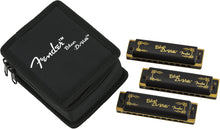 Load image into Gallery viewer, FENDER BLUES DEVILLE HARMONICA 3 PACK C, G &amp; A WITH CASE
