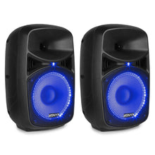 Load image into Gallery viewer, Vonyx VPS082A Active Speaker Set 8 Inch LED MP3 BT
