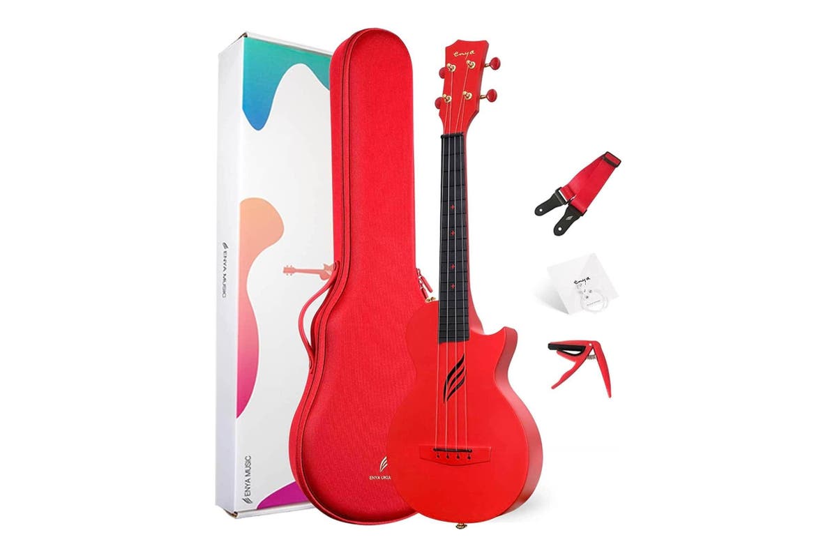 Enya Nova U Carbon Concert Ukulele Red w/pickup