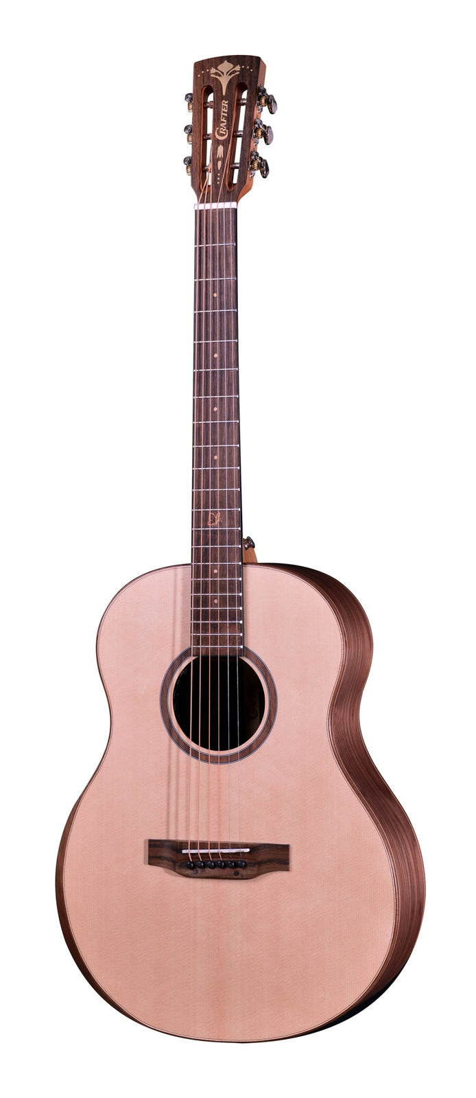 CRAFTER GRAND MINO/WALNUT MEDIUM BODY, SOLID SPRUCE TOP, SATIN, DS-2 PRO SOUNDHOLE EQ