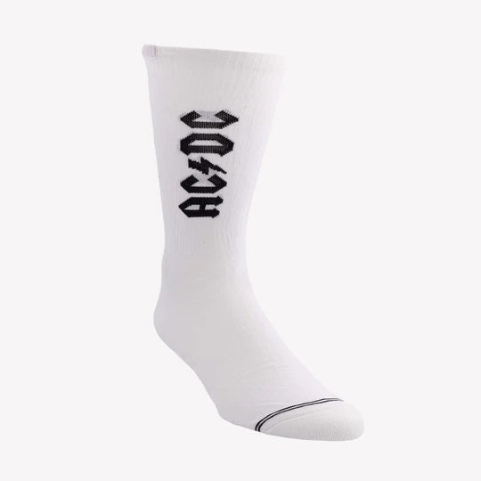 Perris AC/DC Socks WHT Lightning - LRG