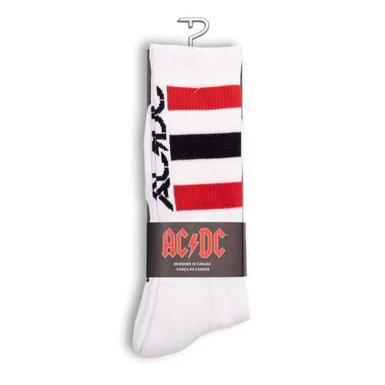 Perris AC/DC Socks WHT High Voltage - LRG