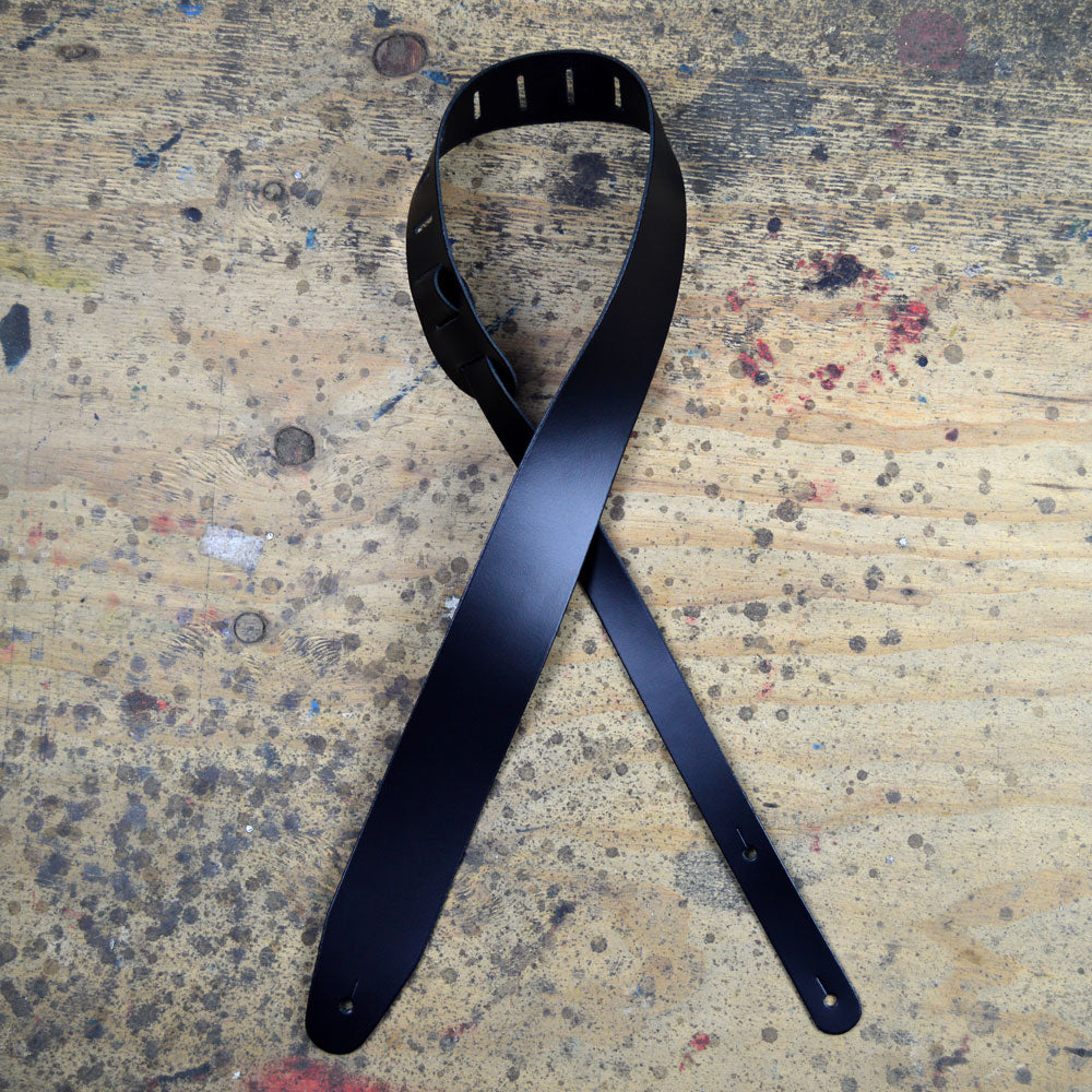 Colonial Leather  Extra Long Black Basic Leather 2.5" Split Strap