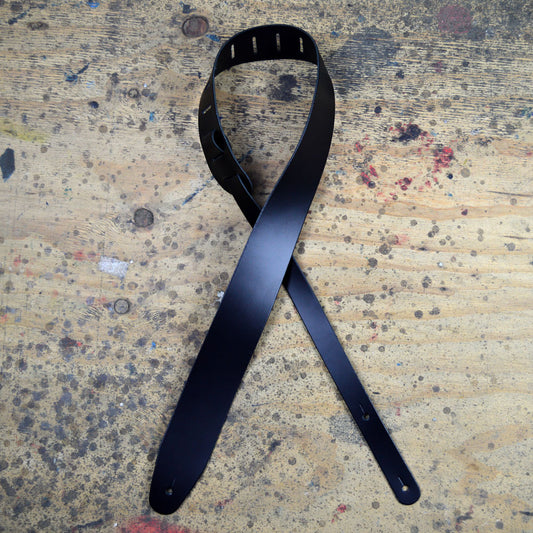 Colonial Leather  Extra Long Black Basic Leather 2.5" Split Strap