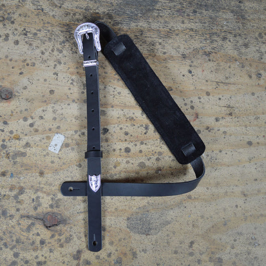 Colonial Leather CLFS Vintage 50's Style Foam Padded Leather Strap - Black