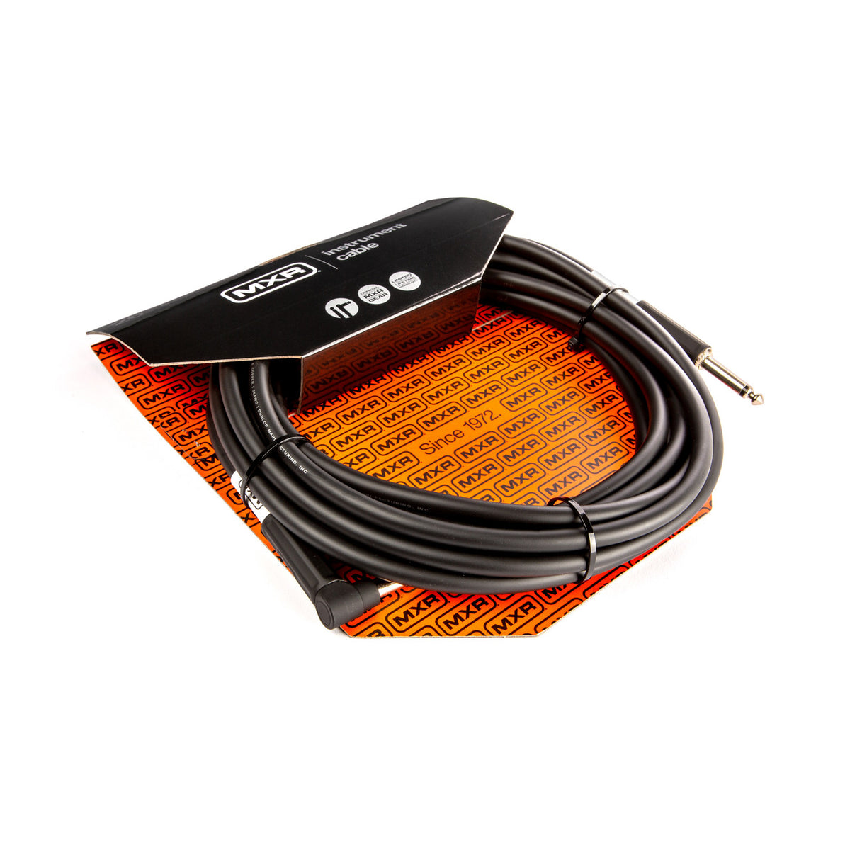 MXR 20' GUITAR CABLE STRAIGHT TO RIGHT ANGLE