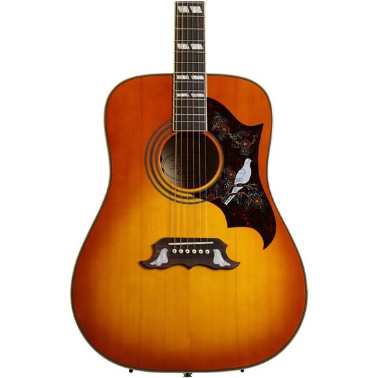 Epiphone Dove Pro Acoustic Guitar w/ Solid Top & Pickup (Violin Burst)