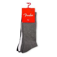 Load image into Gallery viewer, Fender Socks Charcoal 3 Pack - LRG
