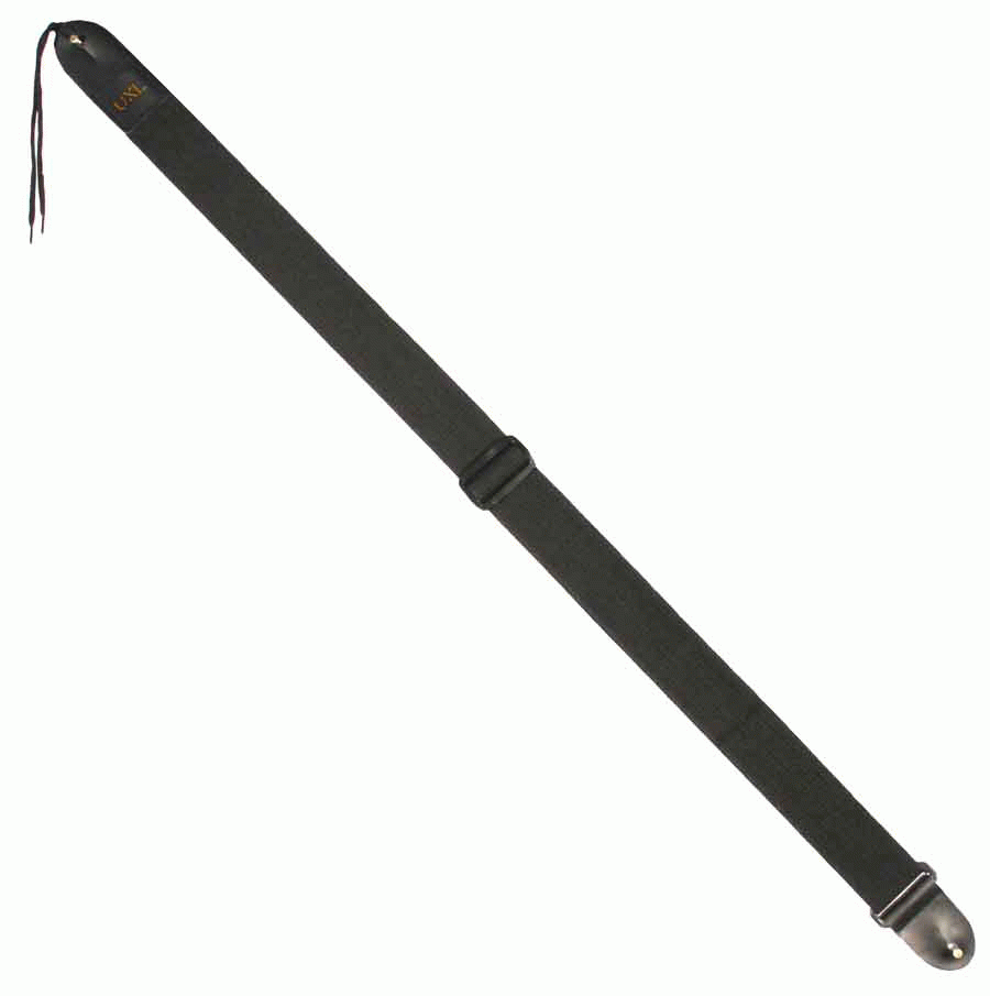 UXL 50mm Black Cotton Guitar Strap