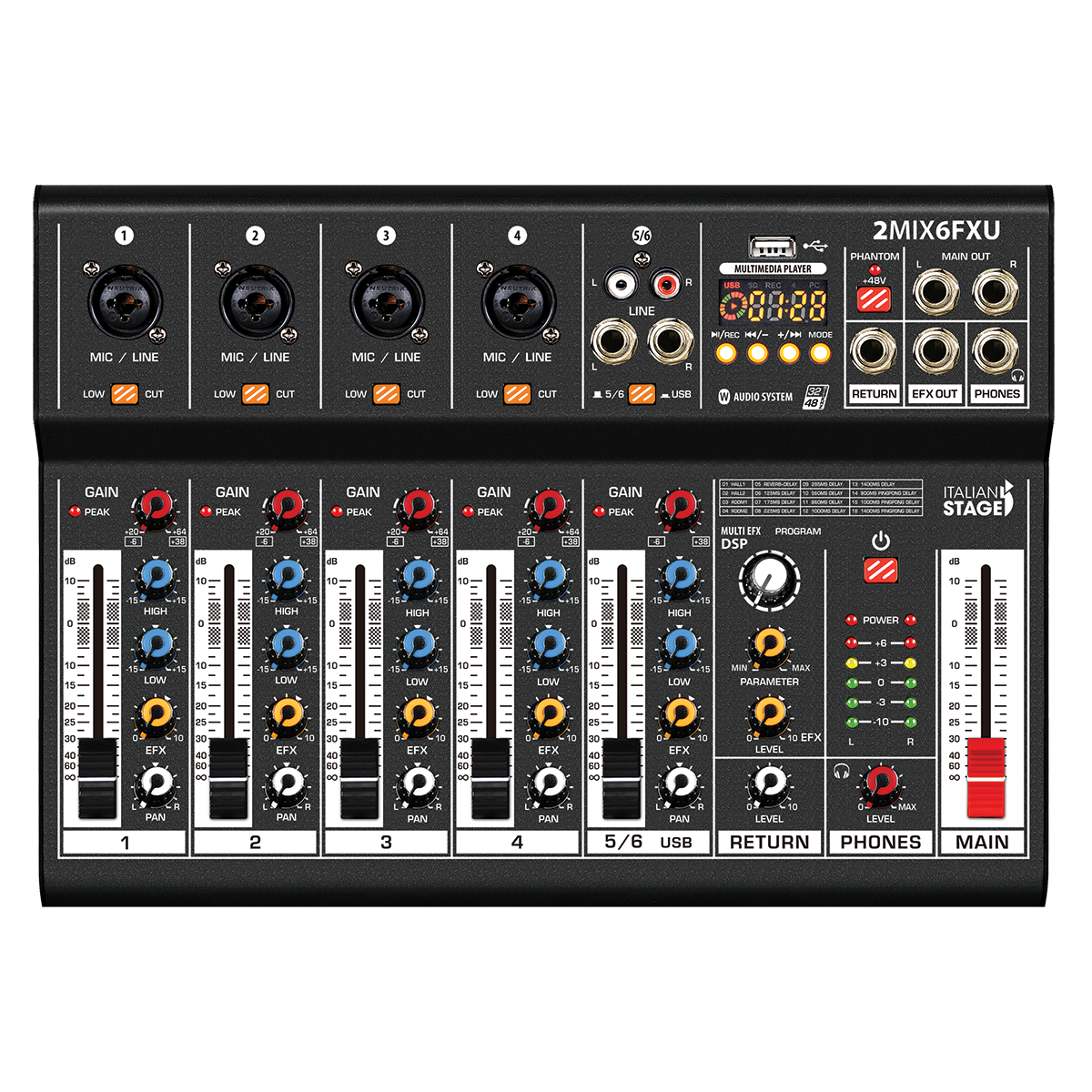 Italian Stage 2MIX6FXU Mixing Desk