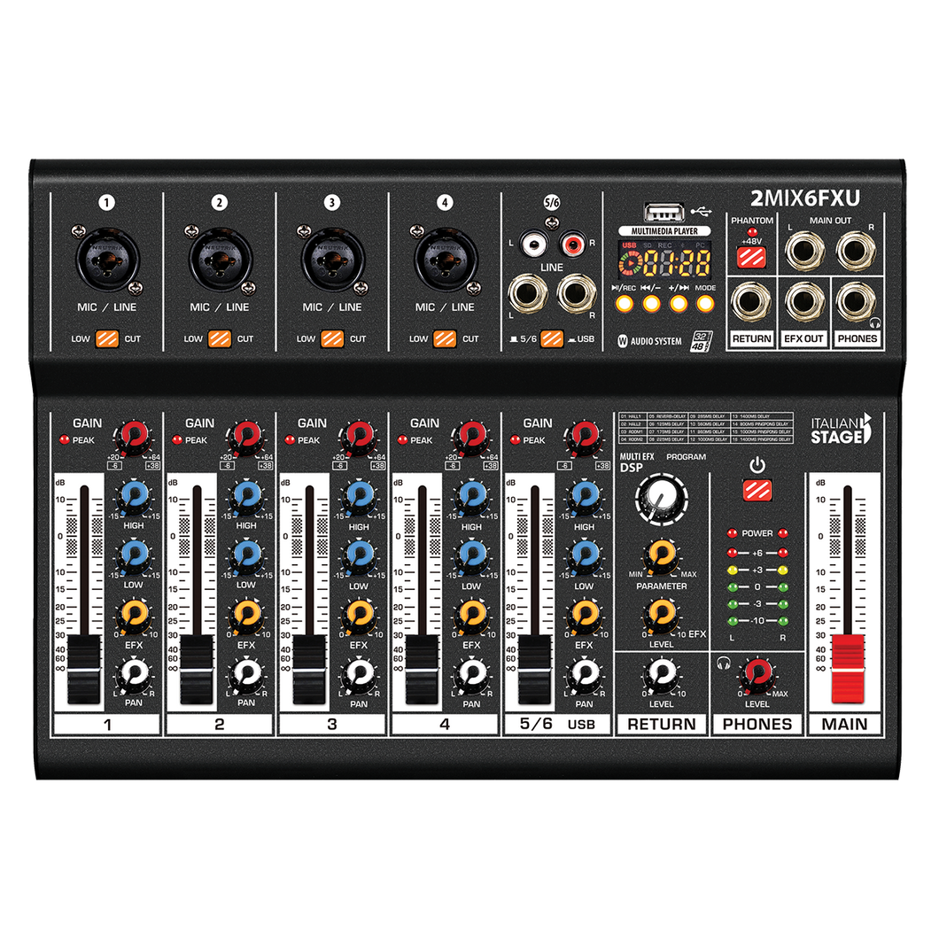 Italian Stage 2MIX6FXU Mixing Desk