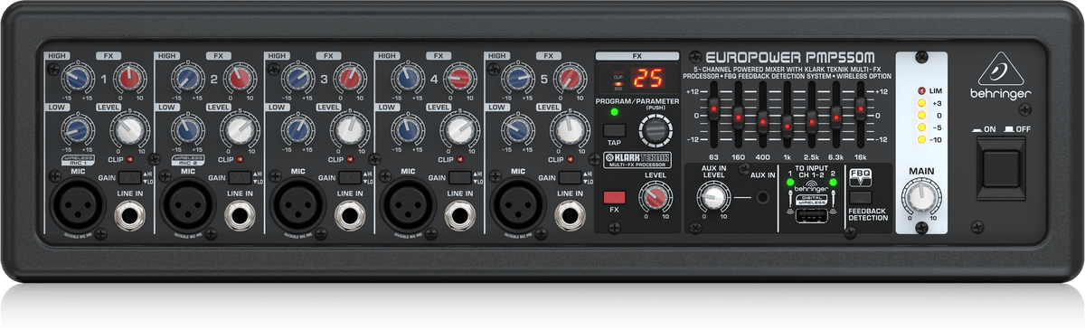 Behringer PMP550M Powered Mixer with FX