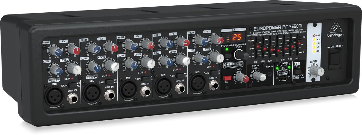 Behringer PMP550M Powered Mixer with FX