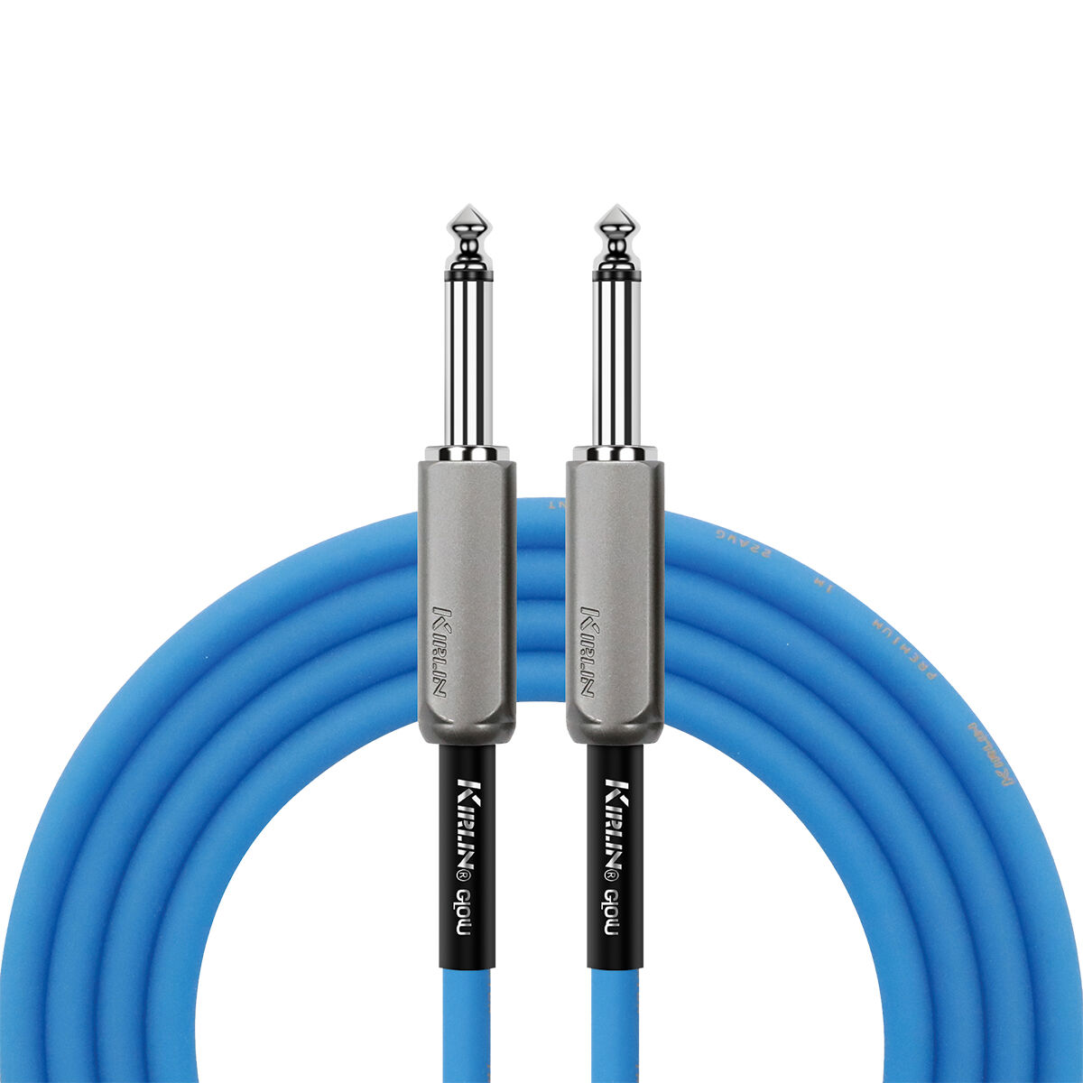 Kirlin 10ft Glow Blue Guitar Cable