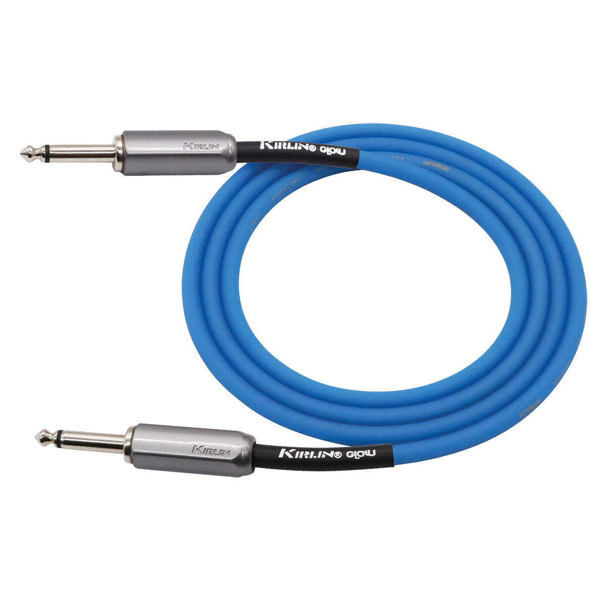 Kirlin 10ft Glow Blue Guitar Cable
