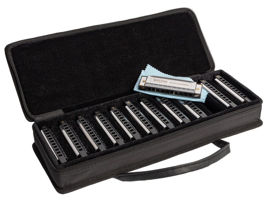 BRYDEN - Set of 12 M70 diatonic “Blues” harmonicas