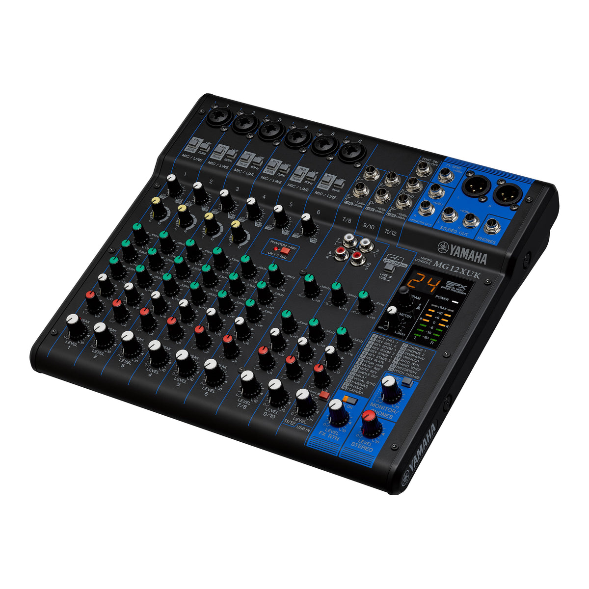 Yamaha MG12XU 12CH Mixer SPX USB Analog Fader