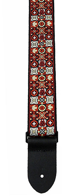Perris 2" Red, Blk & White X's & O's Strap