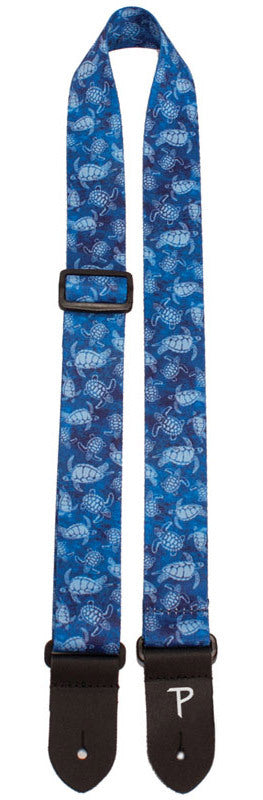 Perris PS7093 1.5" Ukulele Strap - Blue Turtles