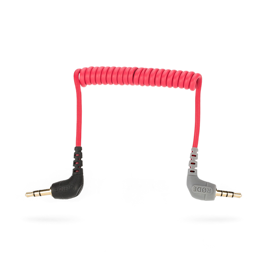 Rode SC7 3.5mm TRS to TRRS patch cable. Allows the VideoMic GO to connect to TRRS compatible devices such as the iPhone or iPad.