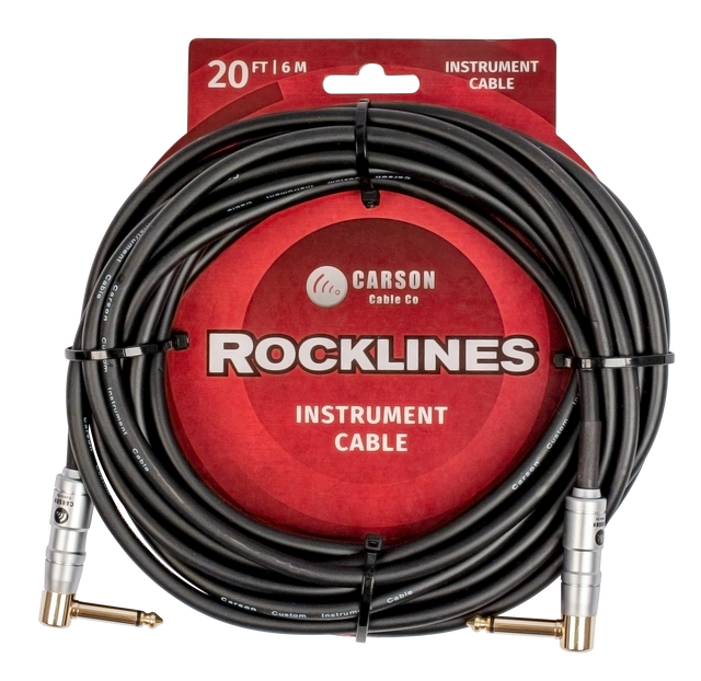CARSON - 20 ft ROK20LL Instrument cable right angle connectors