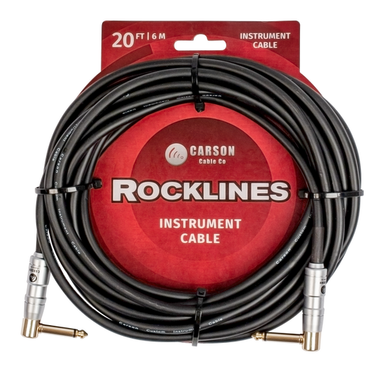 CARSON - 20 ft ROK20LL Instrument cable right angle connectors