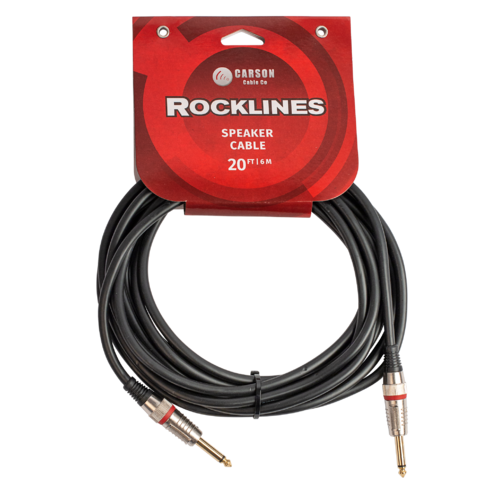 CARSON - Rocklines.RSH20 20 foot black speaker cable