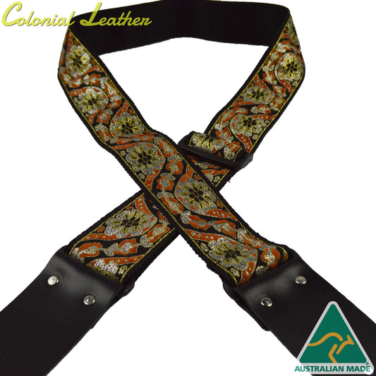 RSJ-18 Jacquard Rag Strap - Gold Flowers
