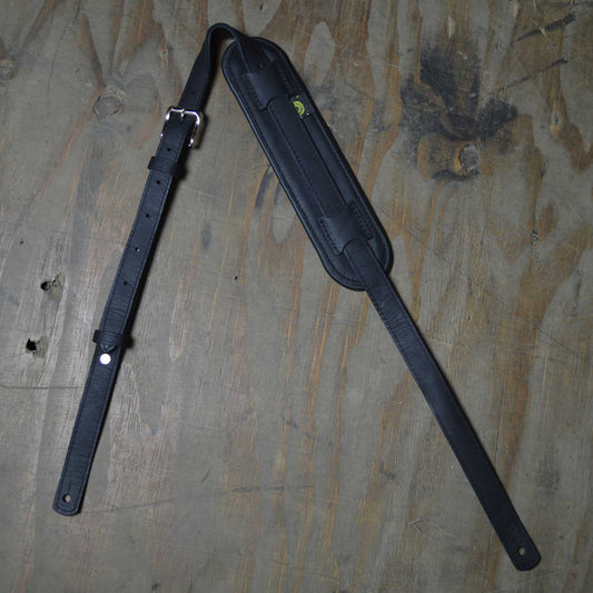 Vintage Upholstery Blacked & Padded Strap - Black/Black