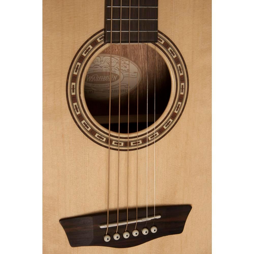 Washburn WD7S-A-U Harvest Dreadnought Acoustic Guitar, Natural