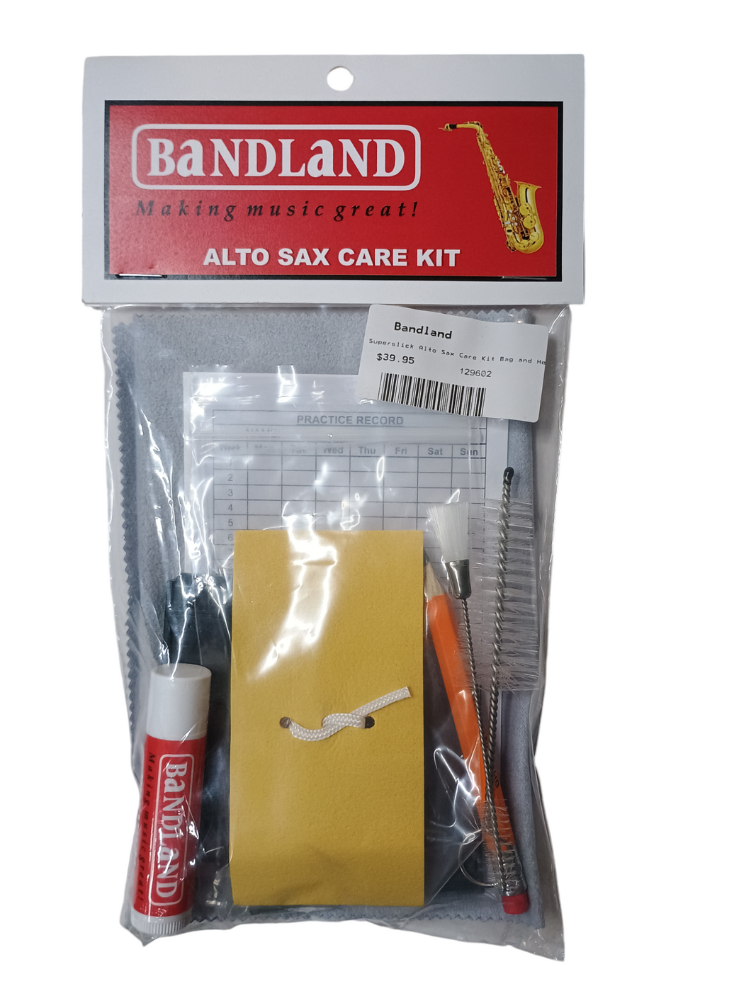 Superslick Alto Sax Care Kit Bag and Header