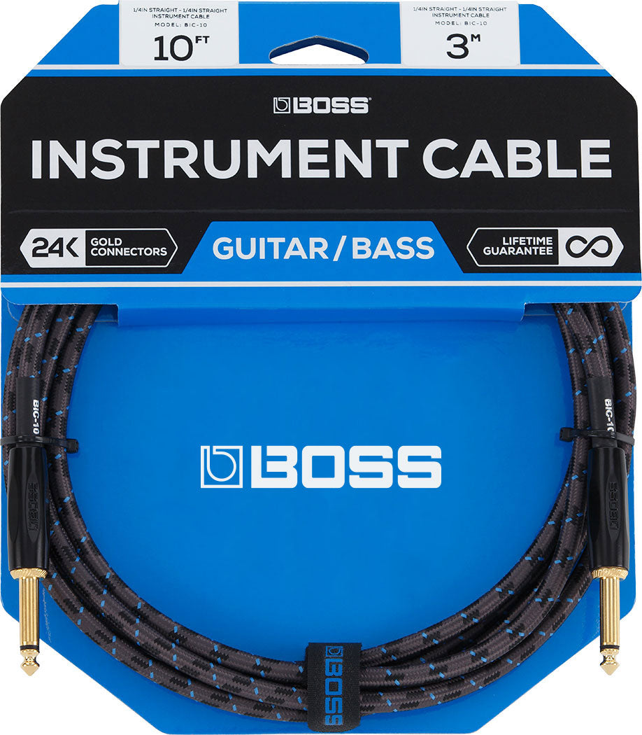 BOSS Instrument Cable 10ft SS BIC10