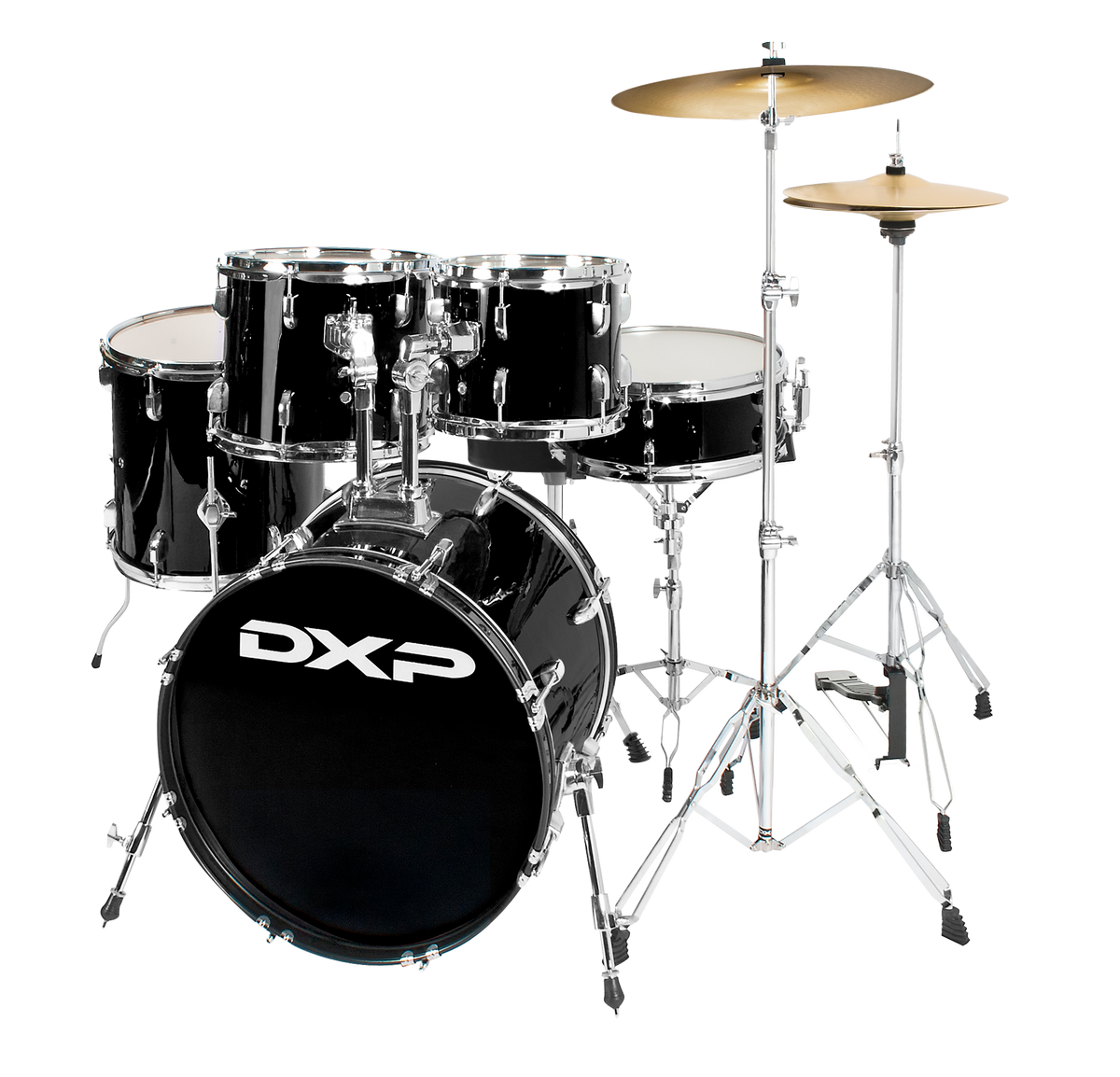 DXP Fusion Kit Black w/stool & cymbals