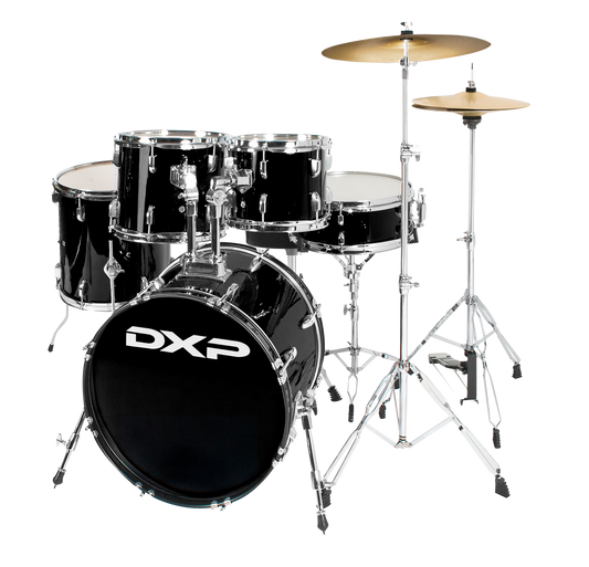DXP Fusion Kit Black w/stool & cymbals