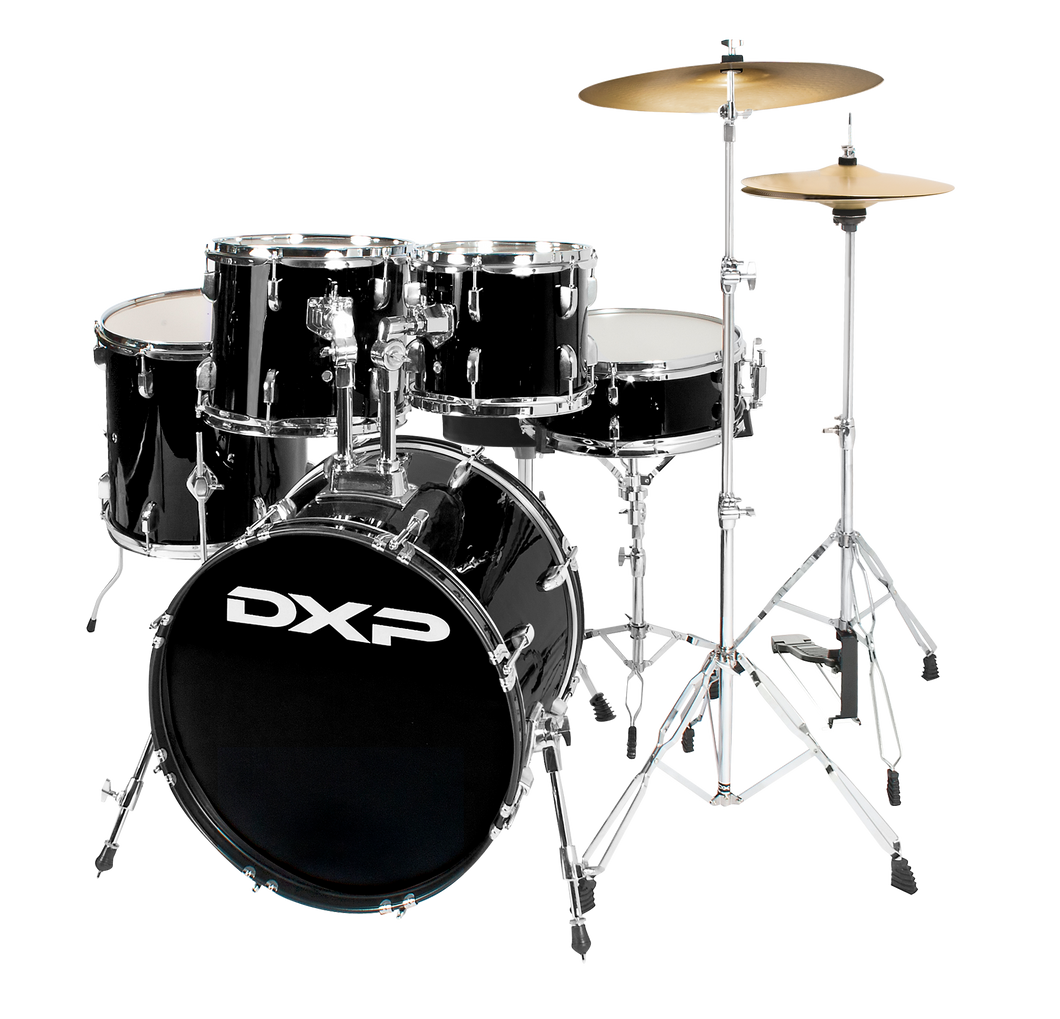 DXP Fusion Kit Black w/stool & cymbals