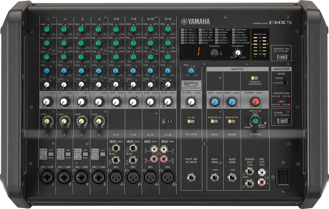 Yamaha EMX5 12-Channel 630W Powered Mixer